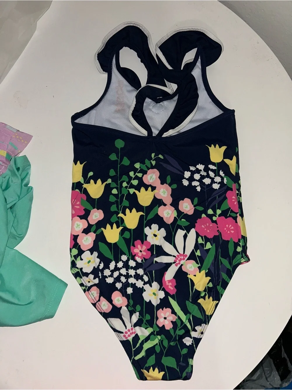 Cat & Jack Girls Mermaid Swim Set with Rainbow and Purple Accents